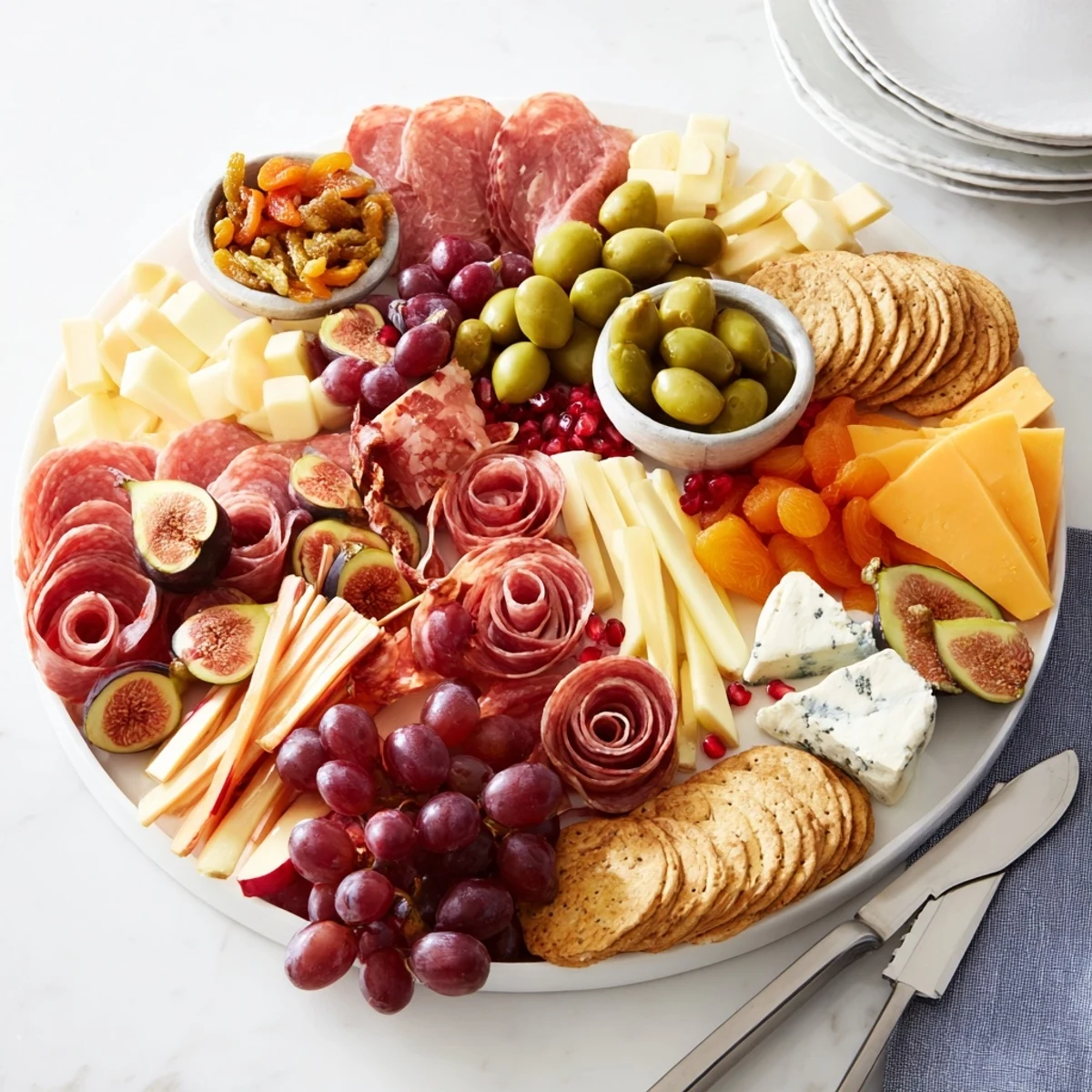 Elegant platter of cured meats, cheeses, and sweet maple glazed nuts for any gathering.