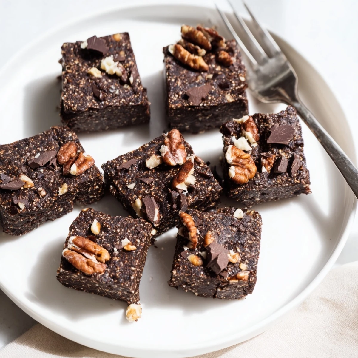 Nut-milk pulp brownies, chocolatey and moist, perfect with a scoop of ice cream.