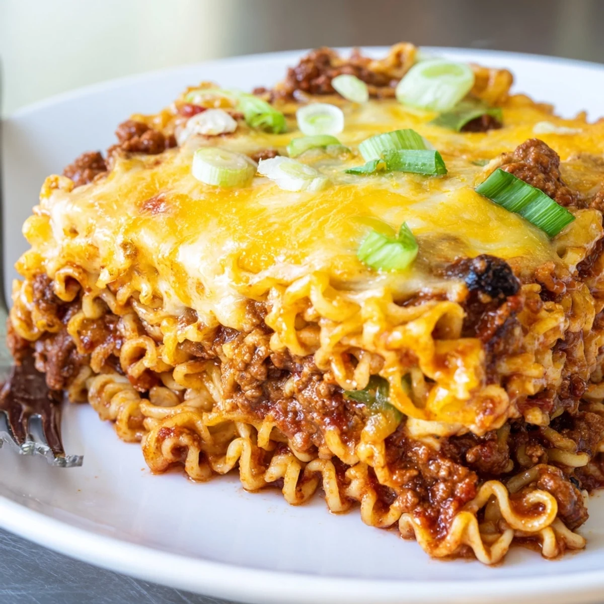 Spicy Ramen Lasagna Fusion