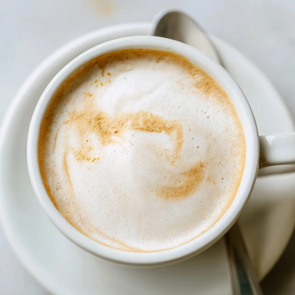 A rich Onion Latte featuring creamy milk and caramelized onions, perfect for coffee lovers.  