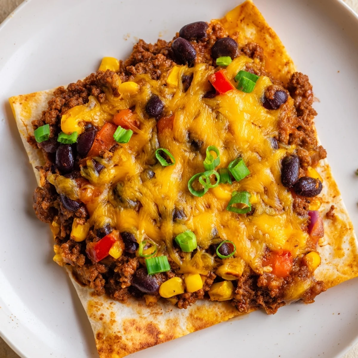 Sheet pan quesadillas with beef: Crispy golden edges, melted cheese, and seasoned beef make a delicious dinner.