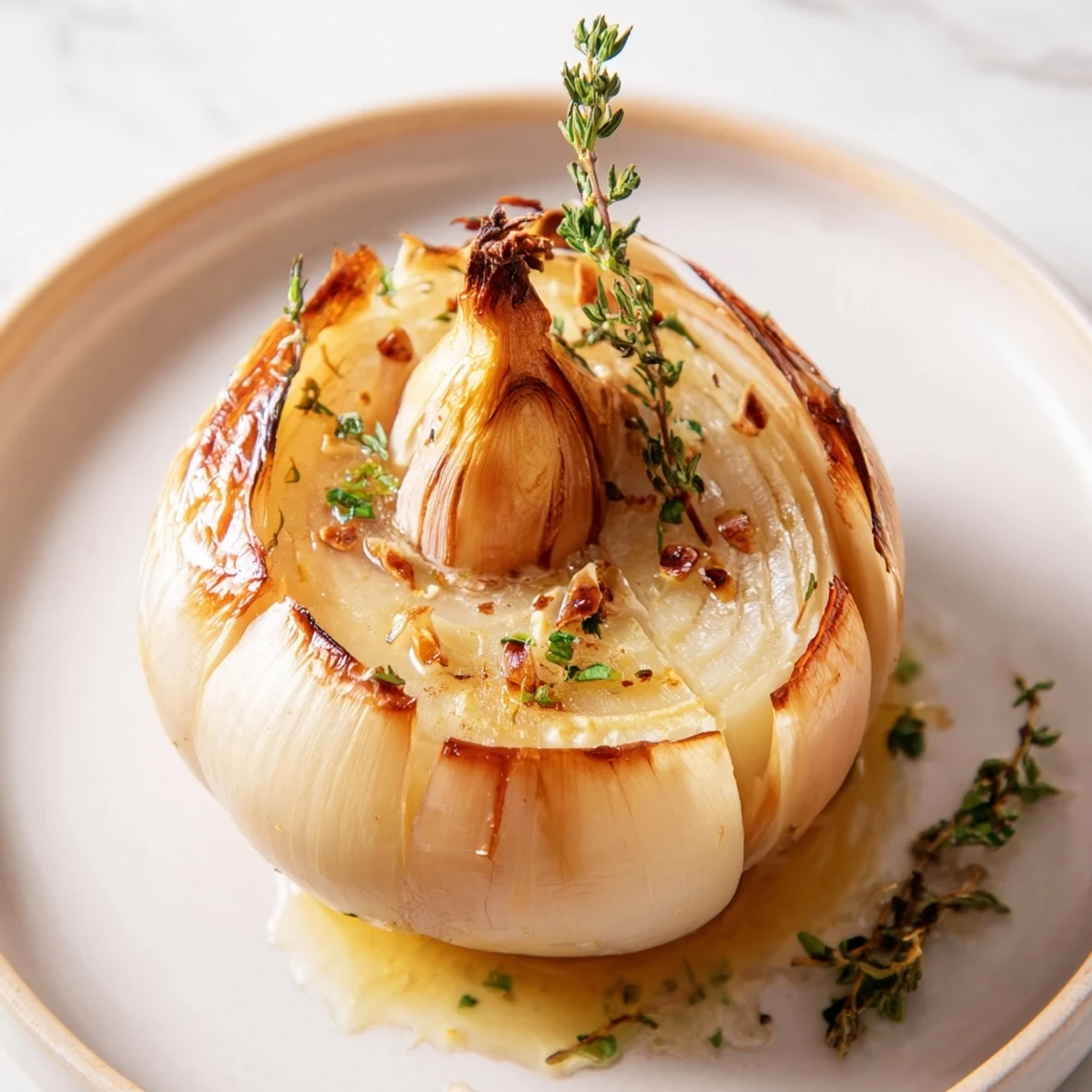 Foil-wrapped Onion Boil, steaming hot, with glistening caramelized onions ready for a delicious bite.