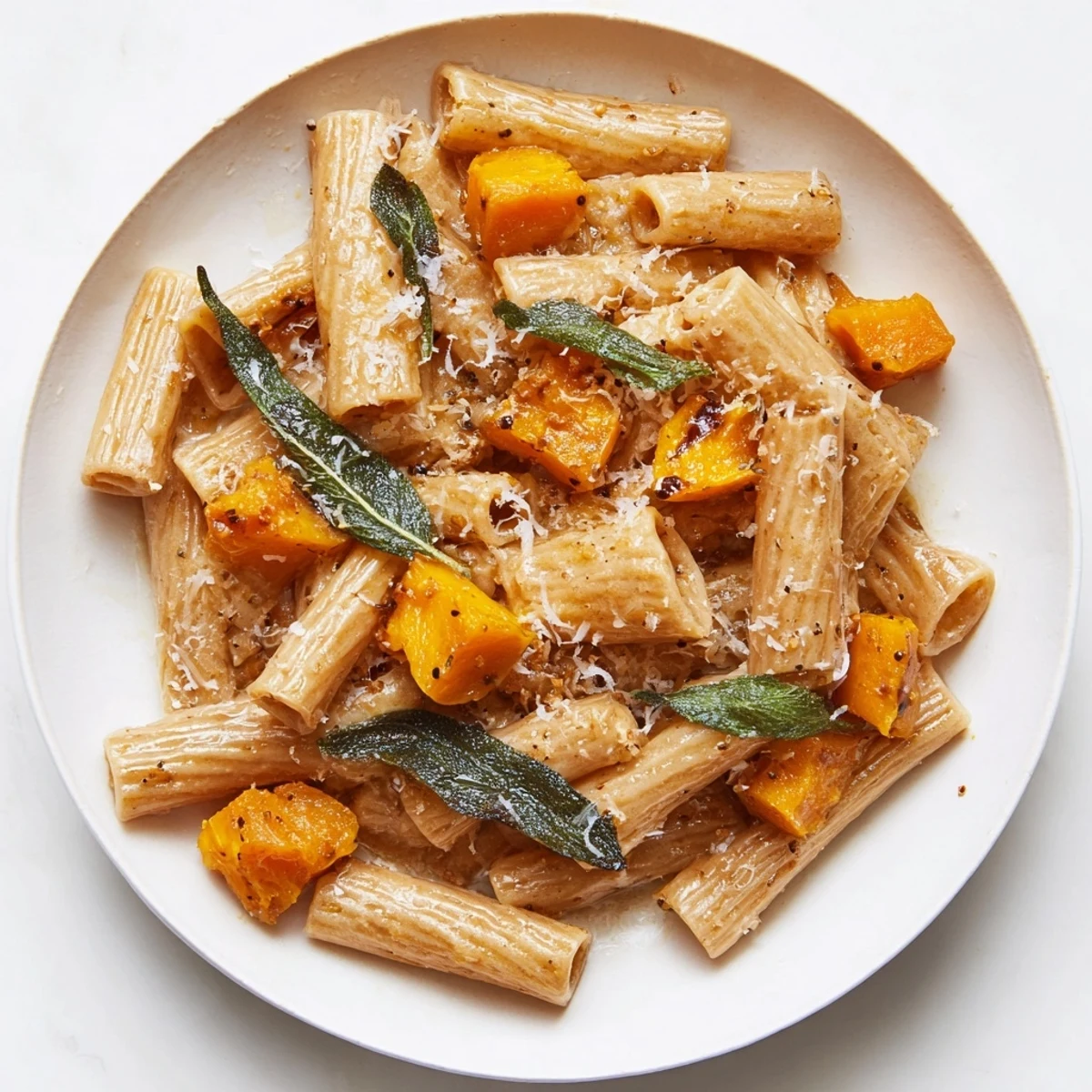 Golden-brown Brown Butter Pasta with Butternut Squash, a comforting vegetarian main course.