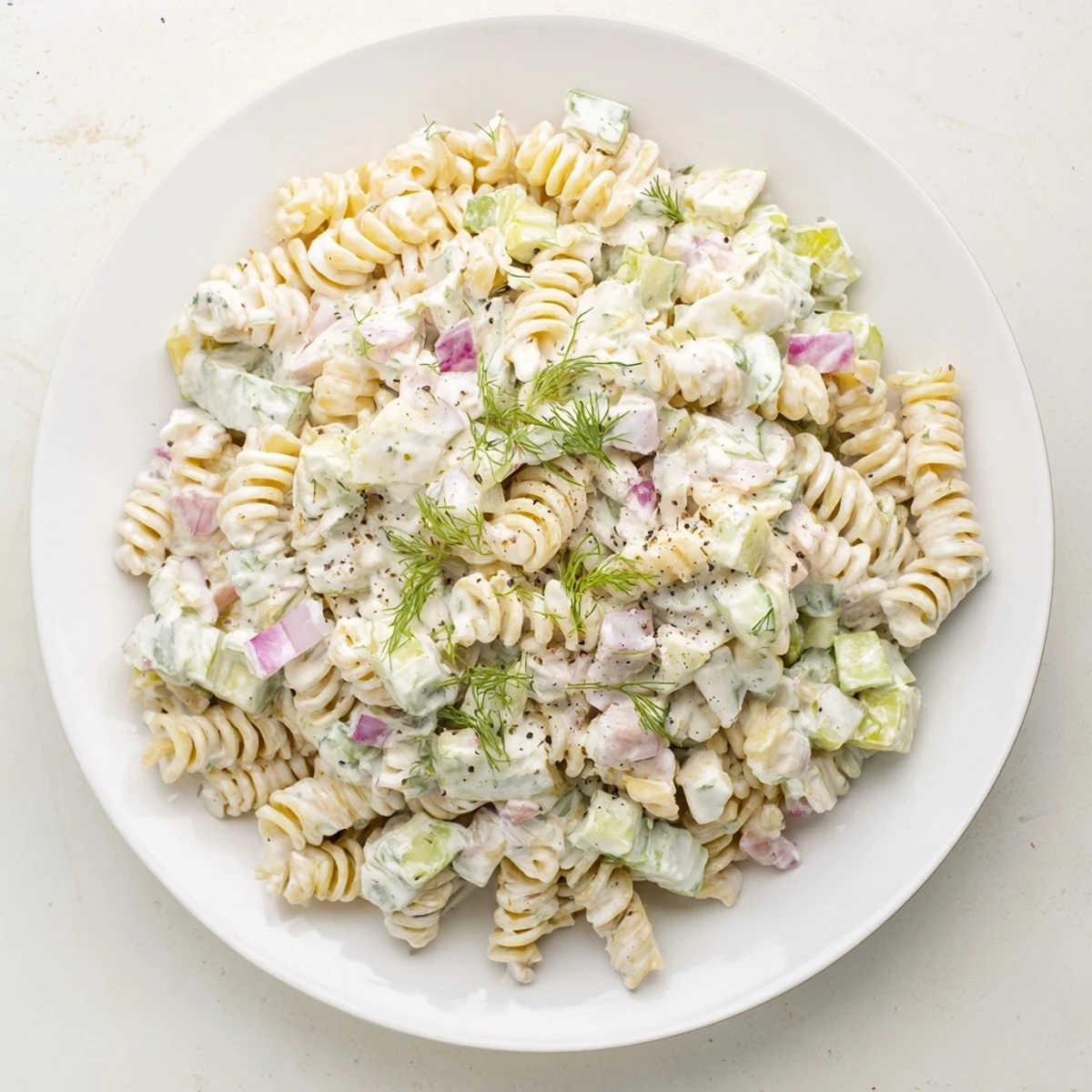 Dill Pickle Pasta Salad