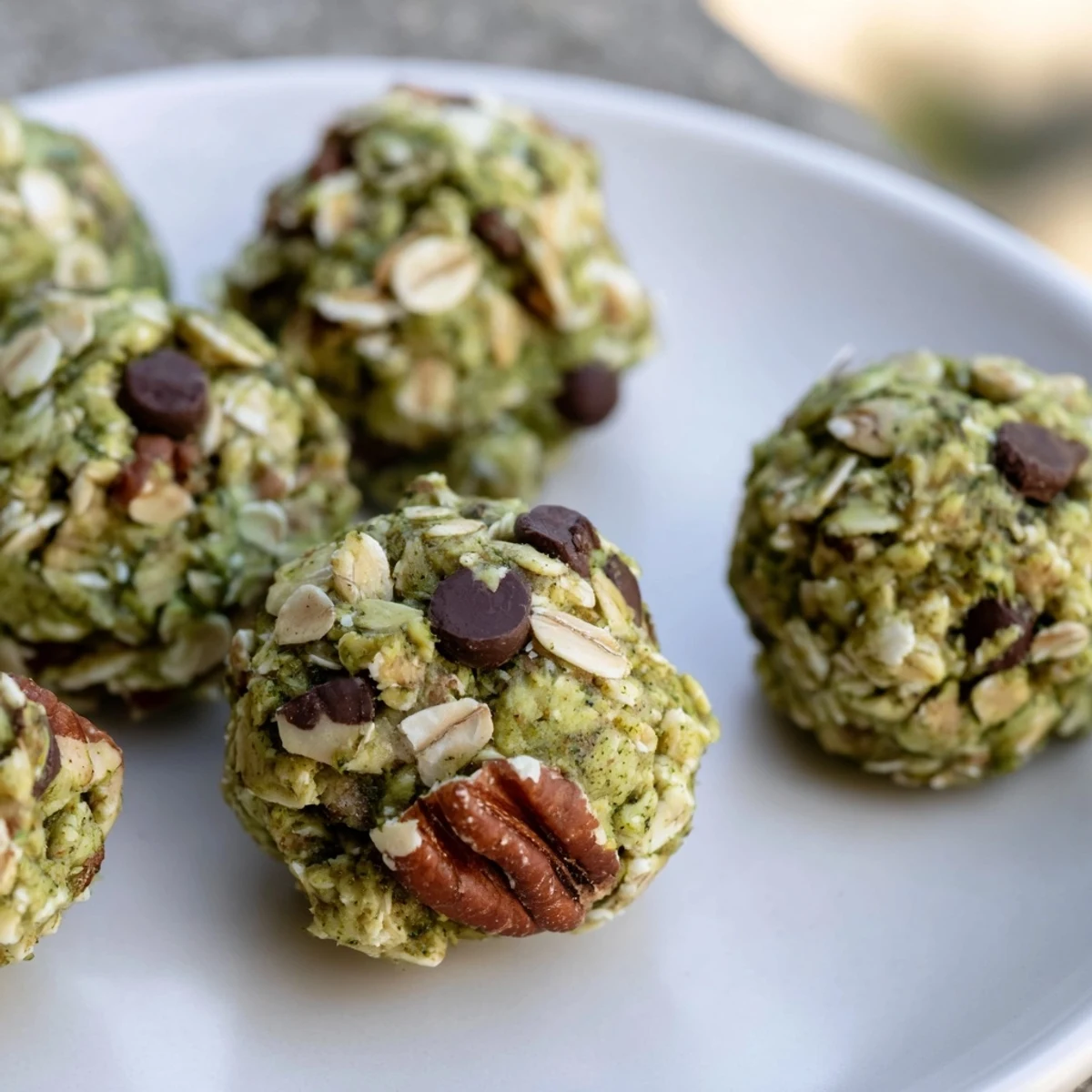 These delightful Matcha Gingerbread Cookie Dough Protein Bites are a perfect energy-boosting snack, ready in minutes.