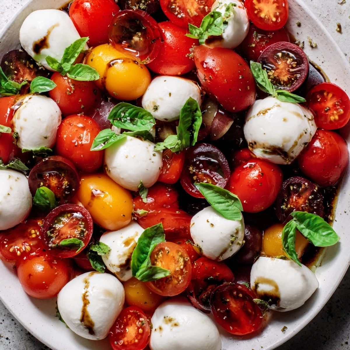 Juicy cherry tomatoes and creamy mozzarella create a festive, visually appealing Appetizer Wreath for holiday gatherings.