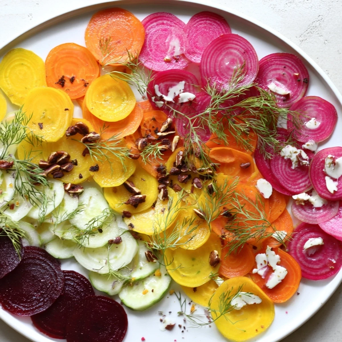 Close-up of The Kinetic Motion Blur showcases the artful arrangement with fresh dill and flavorful elements.