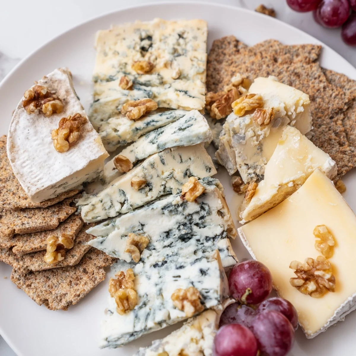 A striking cheese platter, "The Blue Ridge Mountains," invites tasting with honey-drizzled blue cheeses.