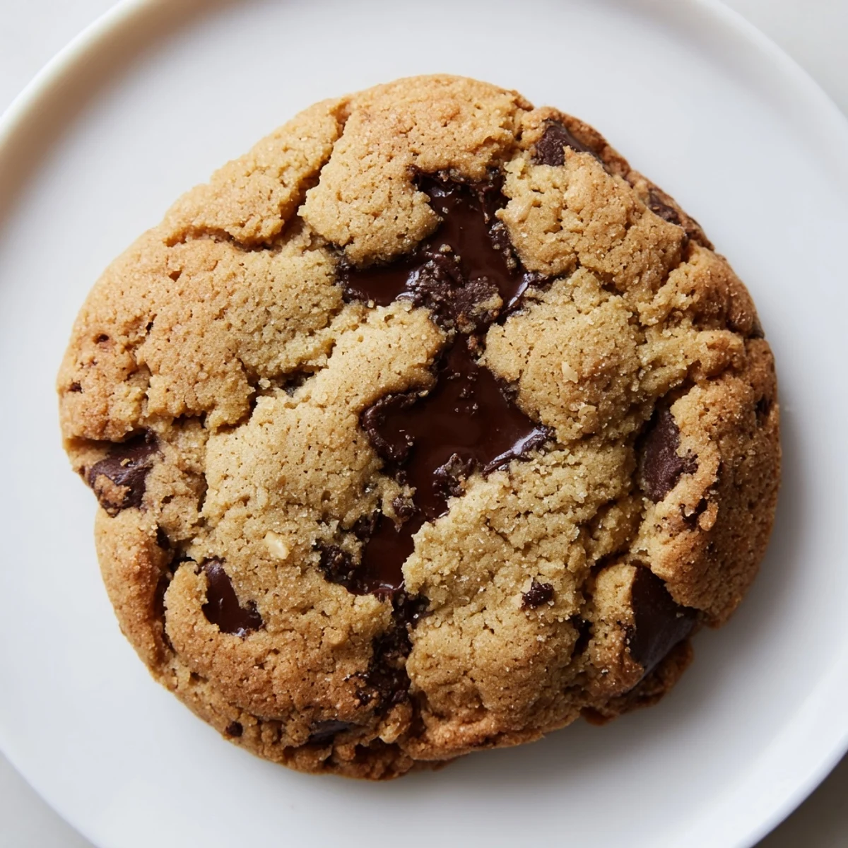 Freshly baked air-fryer chocolate chip cookies with melted chocolate chips, perfect for dunking in milk.