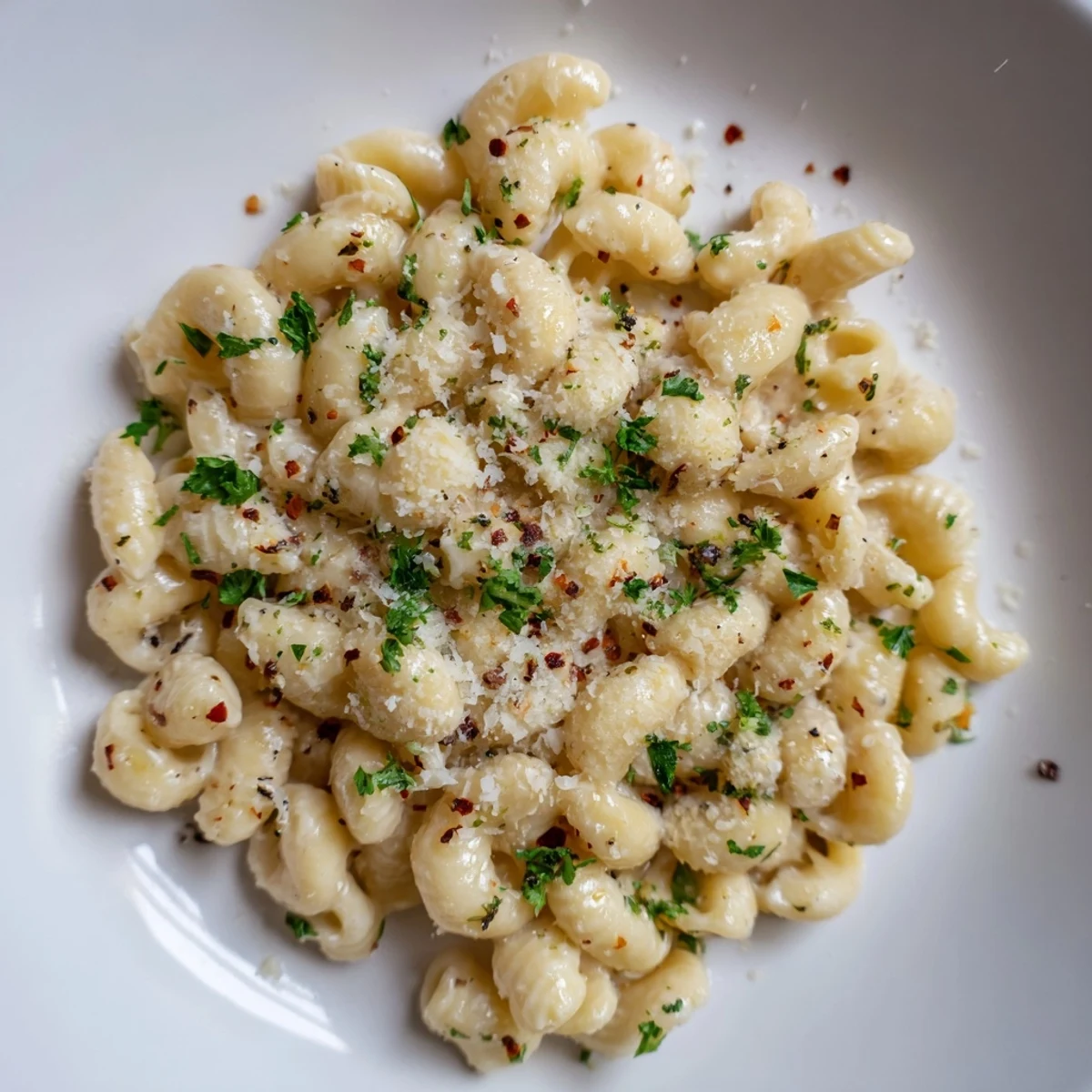 Creamy Ditalini Garlic Pasta