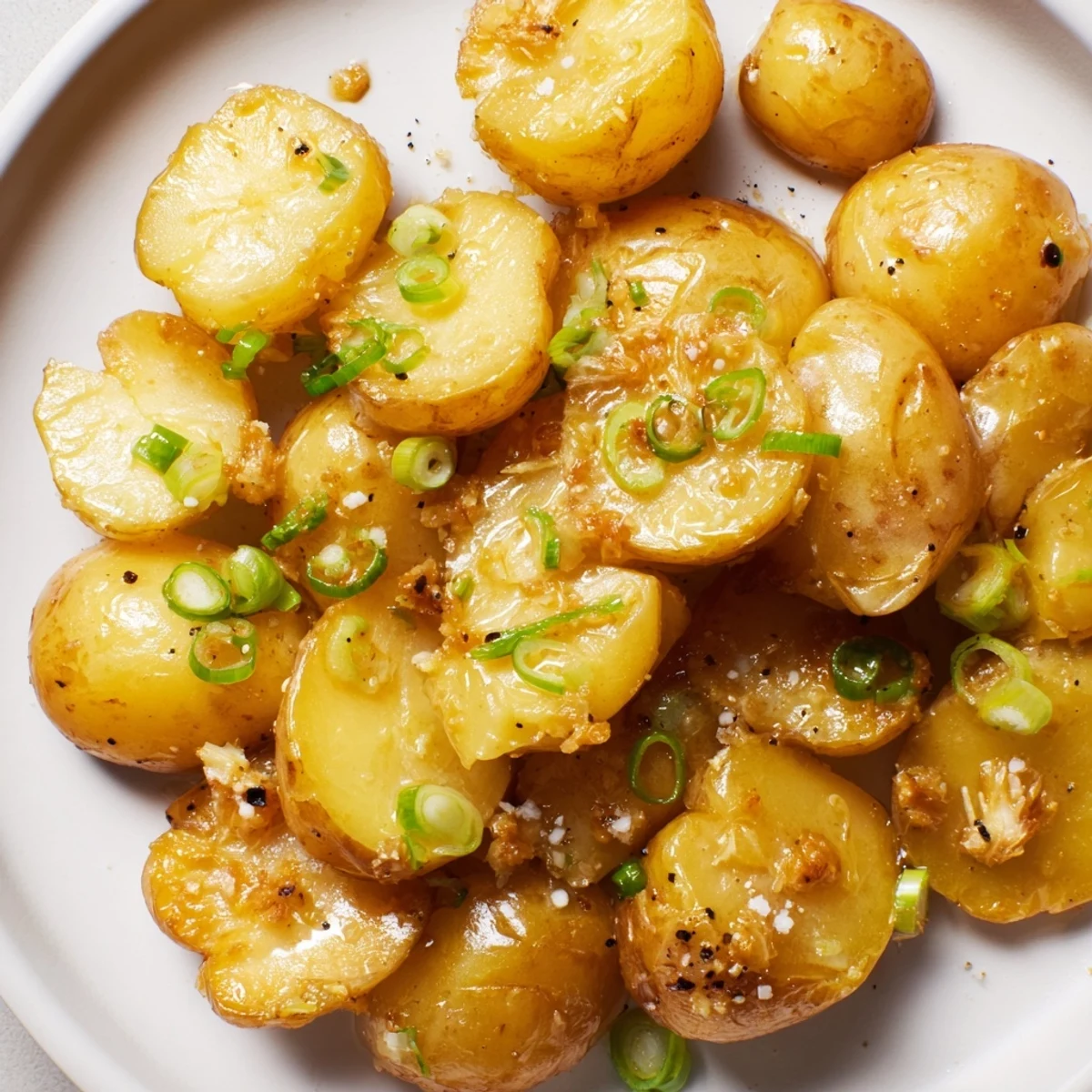 Smashed Green Onion Potatoes
