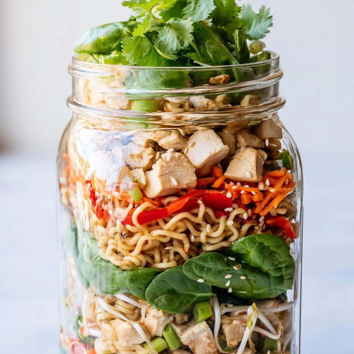 Mason Jar Noodle Meal Prep