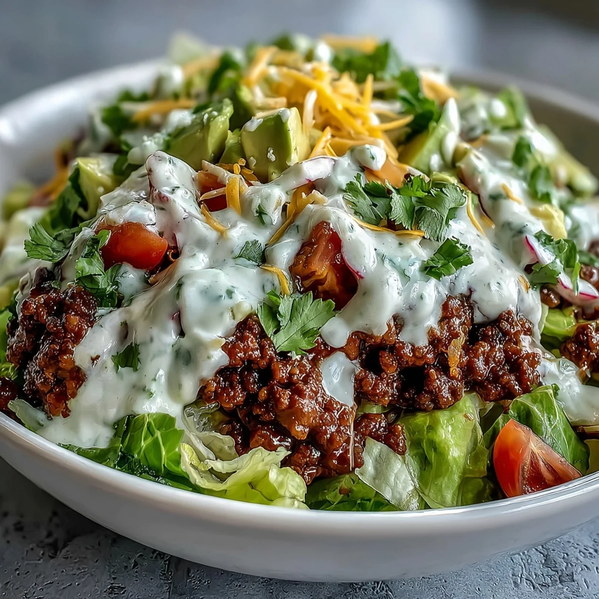 Serve this delicious Healthy Taco Bowl with avocado slices, sharp cheddar, and lime wedges for a bright, gluten-free dinner.