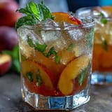 A copycat Starbucks peach lemonade with bright, fruity flavors.