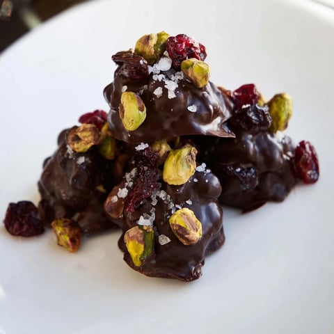 Vibrant pistachios and dried cranberries star in these delightful gourmet Pistachio and Dried Cranberry Clusters.