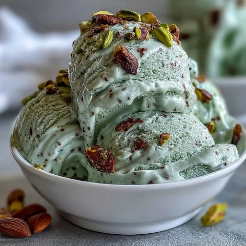 Silky pistachio gelato with roasted nuts, rich and creamy in every scoop.  