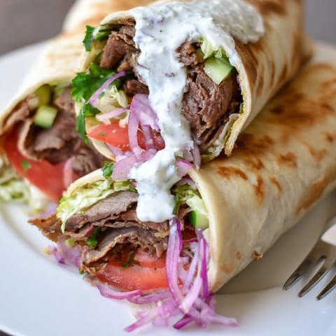 Beef Shawarma Wraps Creamy