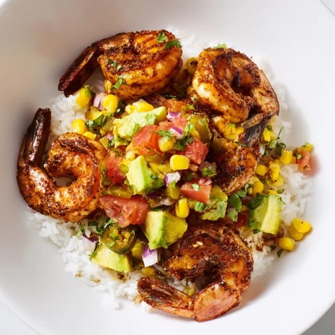 Grilled Shrimp Avocado Corn