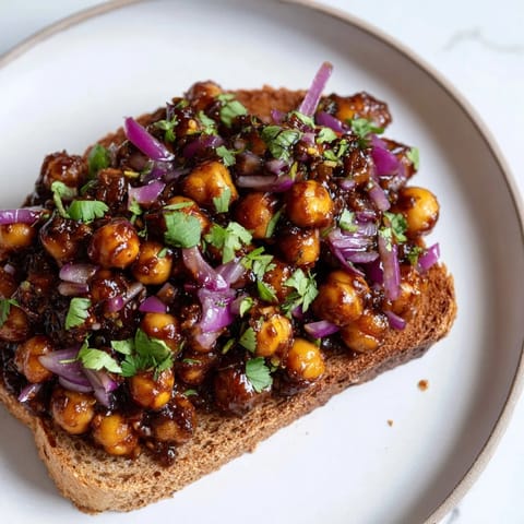Smoky BBQ Chickpeas Toast