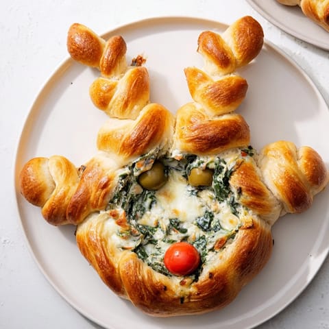 This beautiful Reindeer Antler Spinach Dip Ring is a savory pull-apart bread with a delicious filling.
