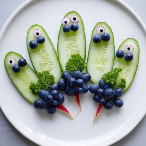 Peacock Tail Cucumber Grapes