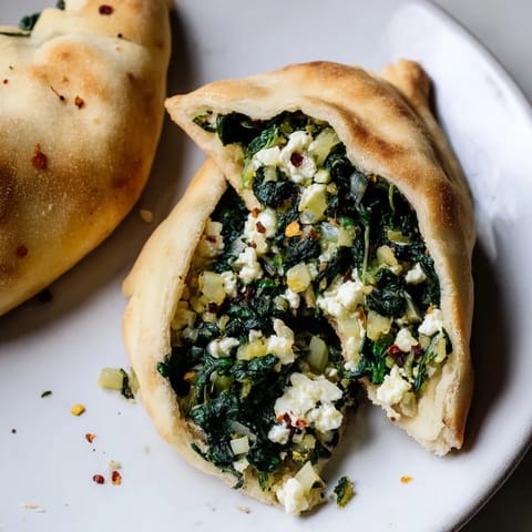 Turkish Spinach Feta Flatbread