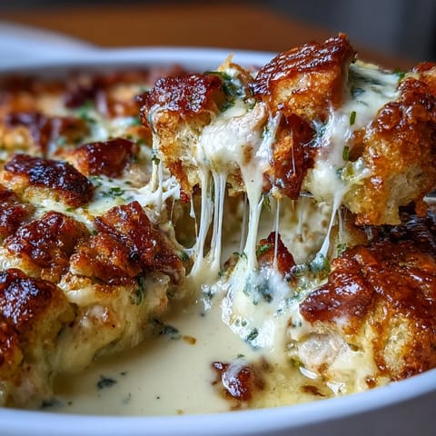 Keto Chicken Cordon Bleu Casserole with juicy chicken, smoky ham, and melted Swiss cheese in a creamy mustard sauce.