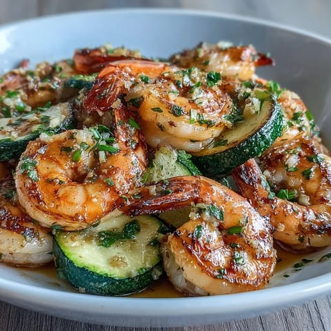 Flavorful keto shrimp and zucchini foil packets, bursting with lemon, butter, and garlic, for a quick, low-carb, healthy dinner.
