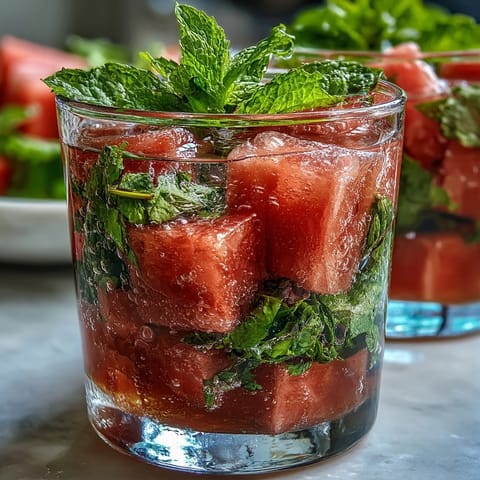 Watermelon Mint Infused Drink