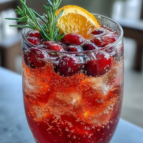Orange Cranberry Sparkler Rosemary