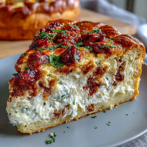 Rich, creamy ricotta and savory salami pie, with a golden lattice crust, ideal for Easter celebrations or family gatherings.