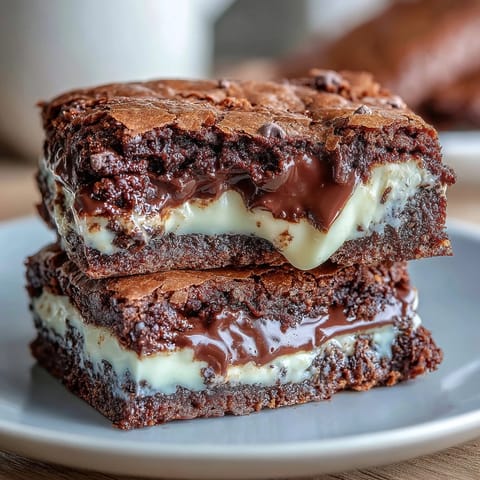 Cream Cheese Stuffed Brownie Mix Cookies with gooey chocolate and creamy filling on a cooling rack.