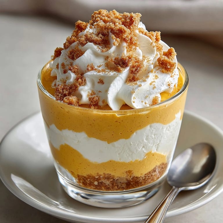 Silky smooth Airy Pumpkin Mousse dessert cups, invitingly chilled and ready to serve.