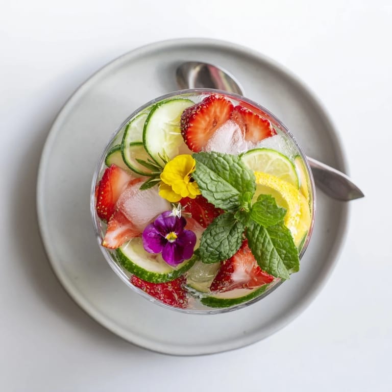 Chilled, sugar-free mocktails infused with fresh strawberries and citrus flavors.