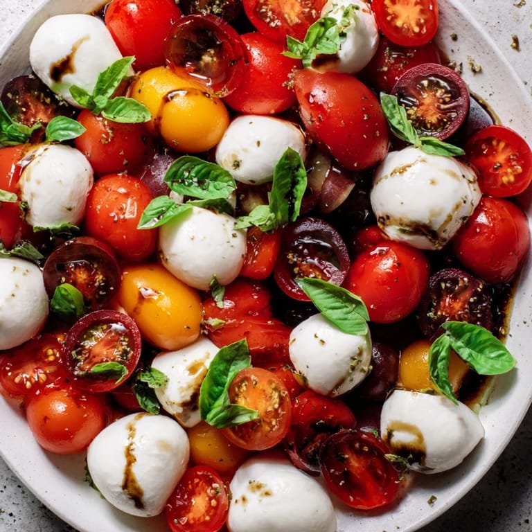 Juicy cherry tomatoes and creamy mozzarella create a festive, visually appealing Appetizer Wreath for holiday gatherings.