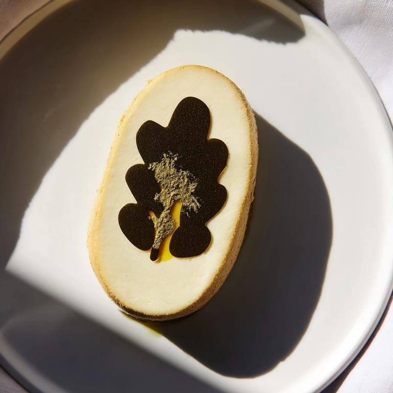 Elegant, gluten-free "Victorian Cameo" appetizer, showcasing olive tapenade on creamy cheese medallions, ready to serve.