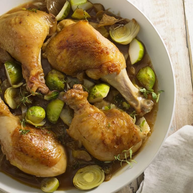 Enjoy a steaming bowl of Georgia Pot Roast Chicken, a comforting Southern-style braised dish.