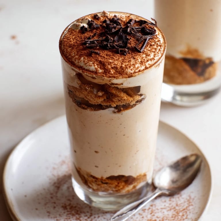 Close-up of a delightful Tiramisu Latte, showcasing the beautiful textures and flavors of Italy.