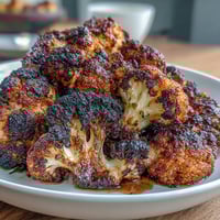 Jerk seasoning roasted cauliflower with crispy golden edges and bold Caribbean spice. A vegan side dish packed with smoky, zesty flavor.